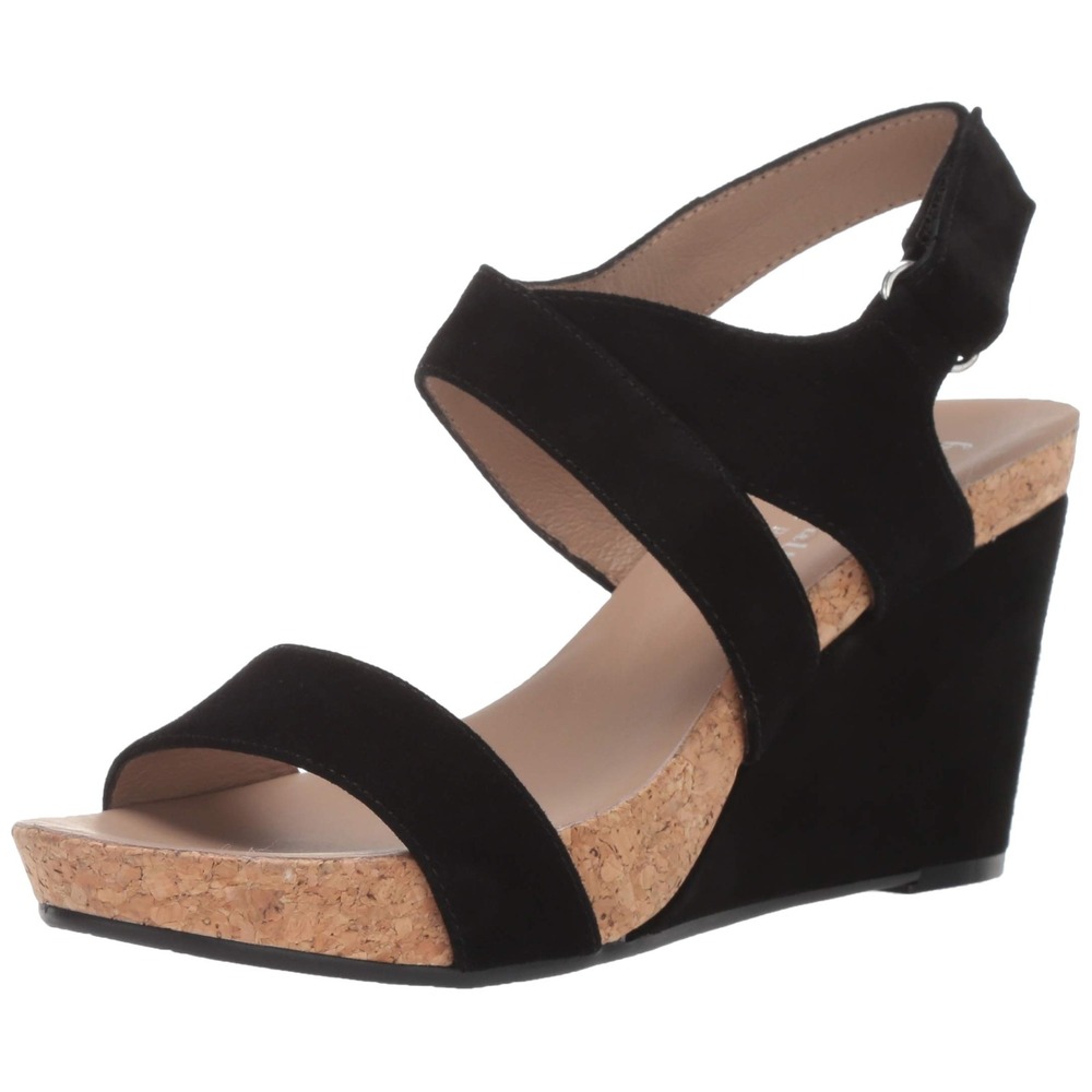 Bettye Muller Concept Trent Platform Wedge, Black, 6.5 Medium US